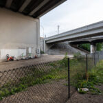 Some sad Spin and Lime bikes/scooters trapped behind the new fencing that was put up yesterday to close the path between Lake Street and the Greenway. The path was closed hours after a mass shooting that claimed 5 victims. The path has been a popular place for open drug use all summer.