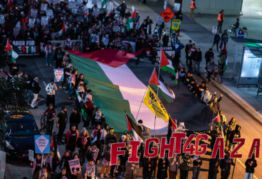 On the 2nd anniversary of the October 7th attacks in Israel, organizers of a march through Downtown Minneapolis say “Two years on, end the genocide!”.