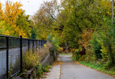 Midtown Greenway and Dean Parkway. This is such a wonderful time of the year on this bike trail as the colors change.
