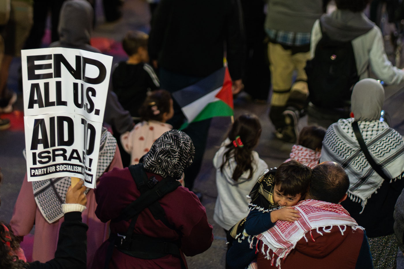 End all US aid to Israel Socialism sign
