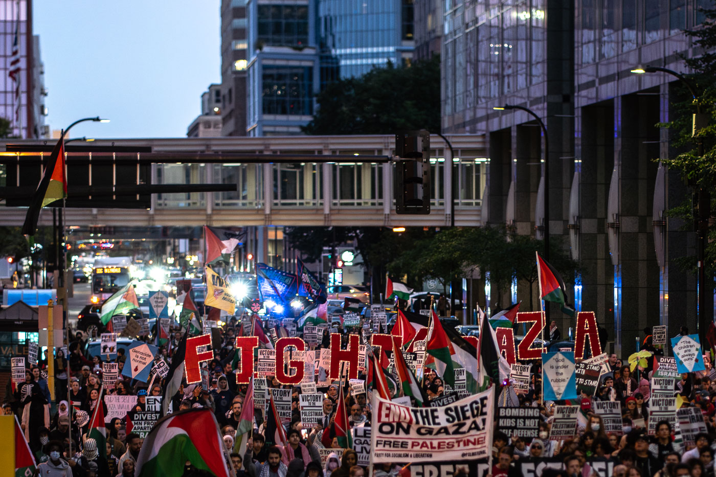 FIGHT 4 Gaza march in Minneapolis
