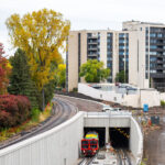 First light rail vehicle through the Kenilworth tunnel.This morning Metro Transit towed a light rail vehicle through the line for the first time doing basic clearance testing. Construction on the green line extension began in 2018 and is set to open to passengers in 2027.