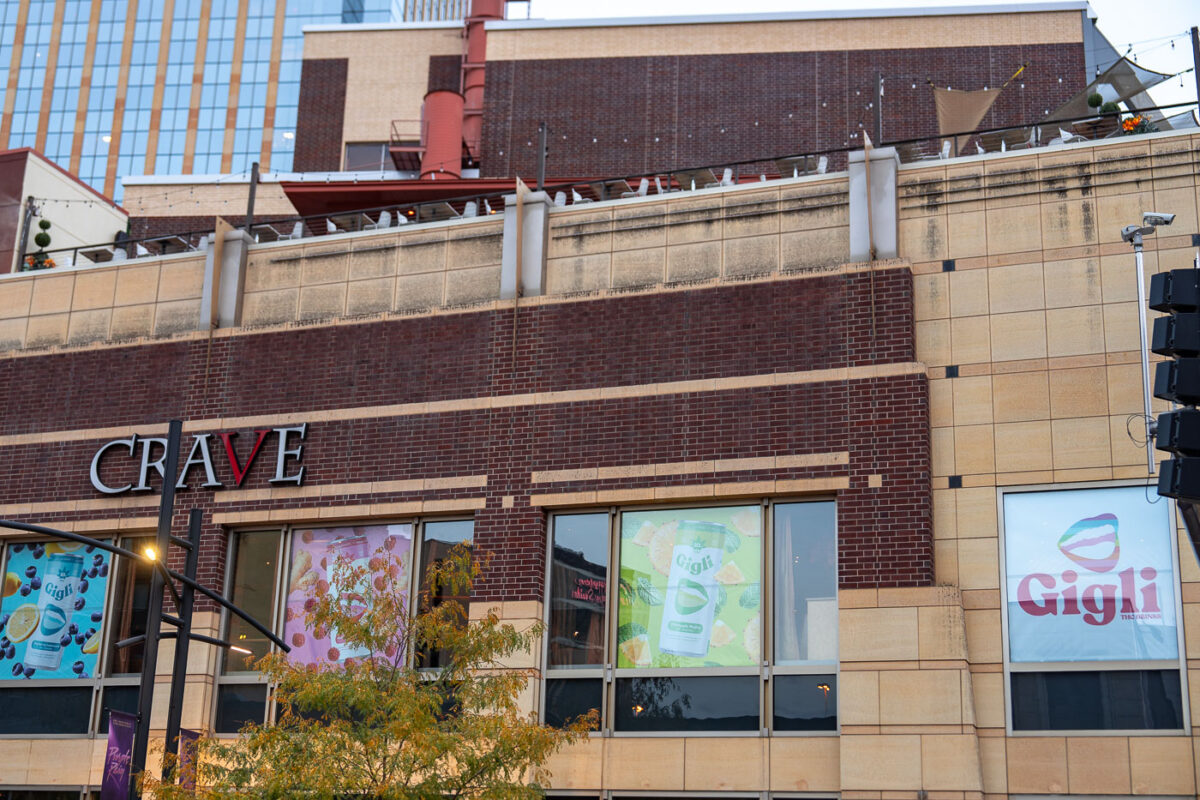 Gigli THC Drink Window Ads in Minneapolis