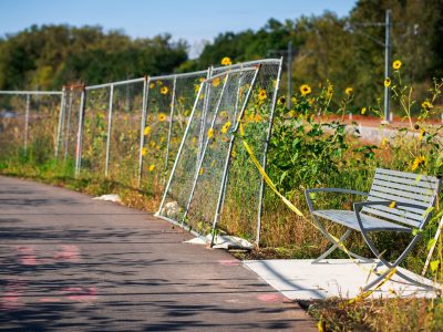 New Cedar Lake Trail Bench in Minneapolis
