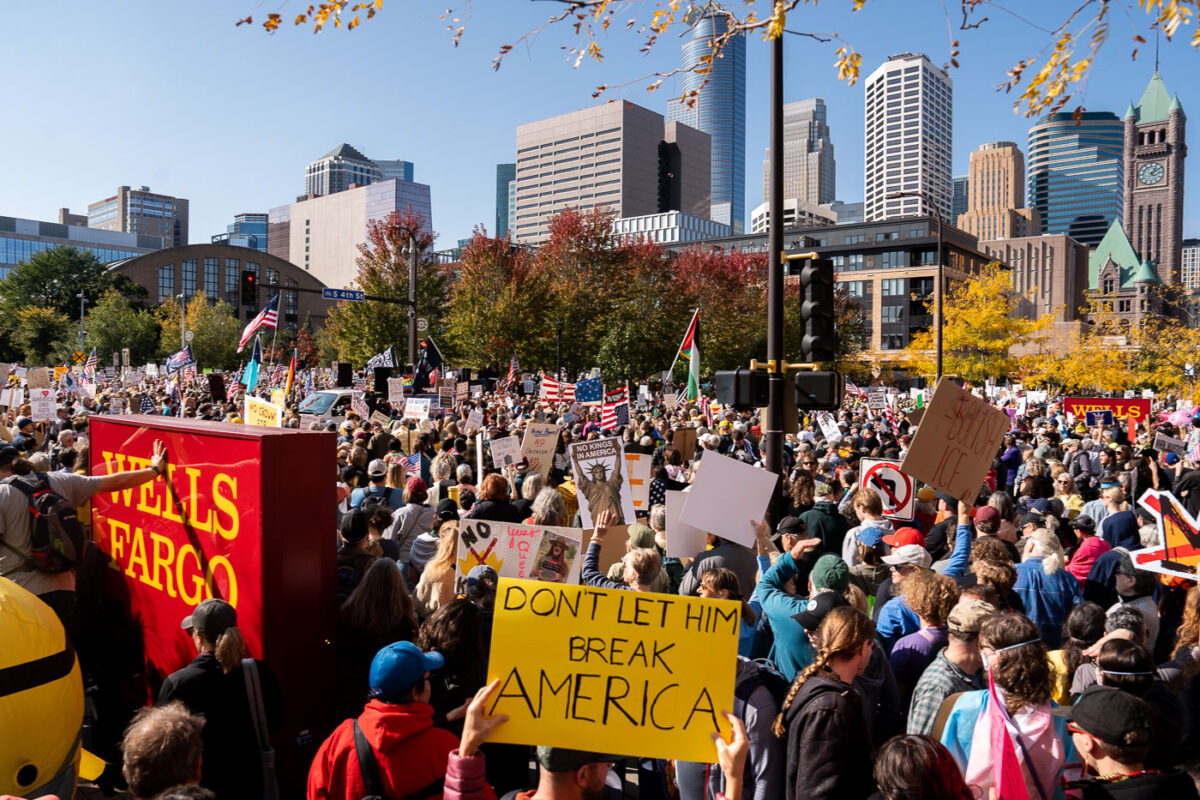 No Kings Protest Signs in Minneapolis