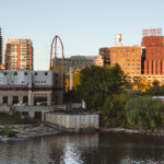 Pillsbury A-Mill conversion on the Mississippi River 1 The Pillsbury A-Mill, completed in 1881 on the east bank of the Mississippi River, was once the largest flour mill in the world and a symbol of Minneapolis’s dominance in global grain production. Designed by architect LeRoy Buffington and engineer William de la Barre, the mill harnessed the power of St. Anthony Falls to grind over 5,000 barrels of flour a day at its peak. Its innovative use of water turbines, reinforced limestone walls, and massive storage elevators represented the cutting edge of 19th-century milling technology. Today, the restored complex — now repurposed as artist lofts — stands as a National Historic Landmark and a reminder of the city’s industrial ingenuity.