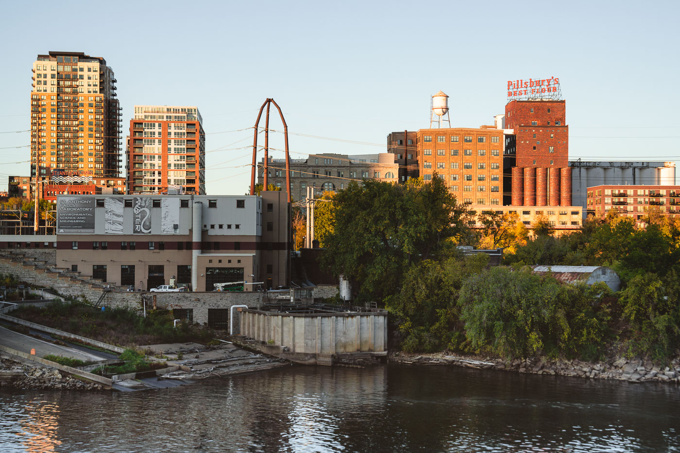 Pillsbury A Mill conversion on the Mississippi River