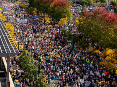 Thousands Join the No Kings Protest in Downtown Minneapolis