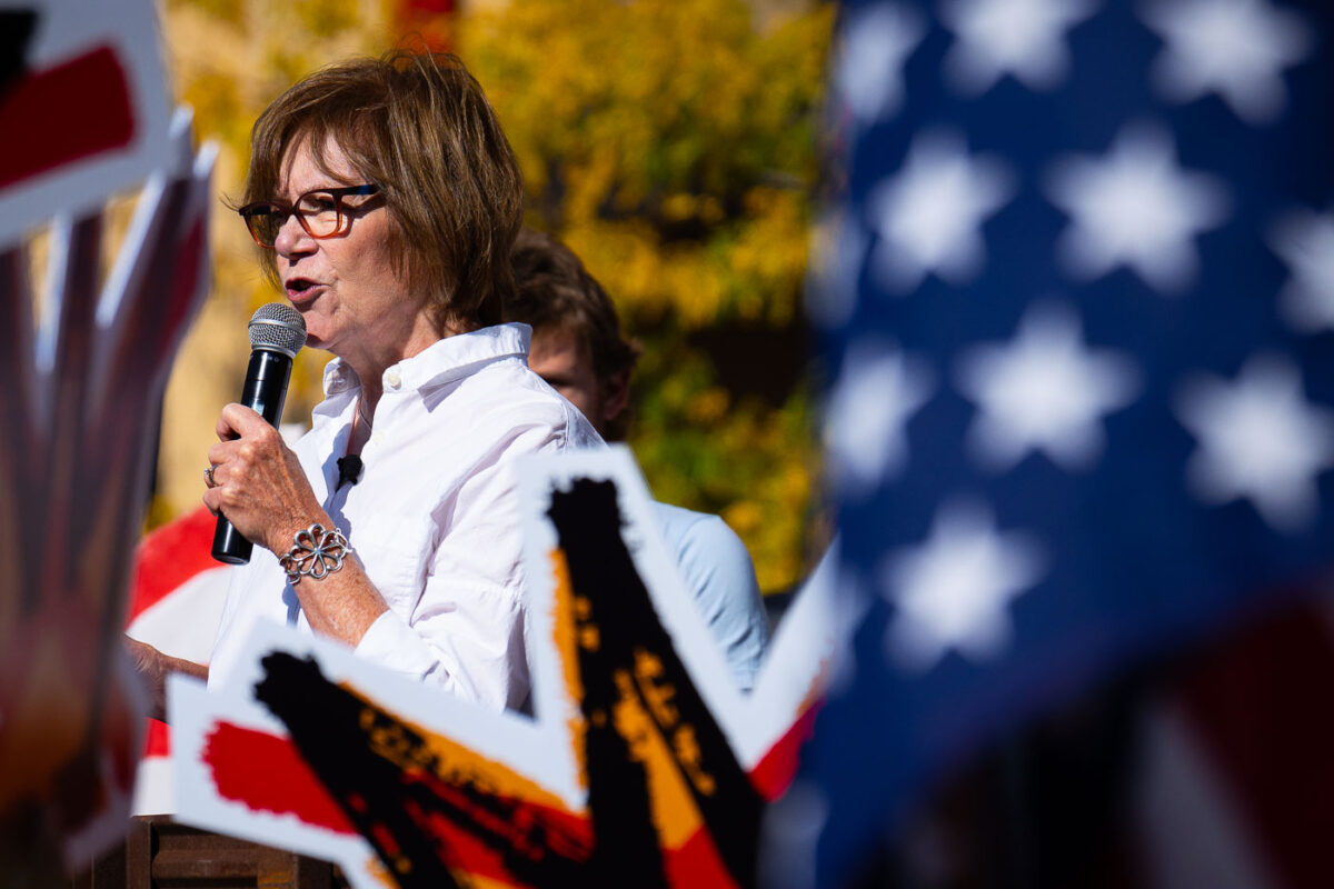 US Senator Tina Smith at No Kings Minneapolis