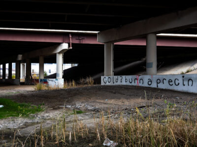 Graffiti under highway on Cedar Lake Trail