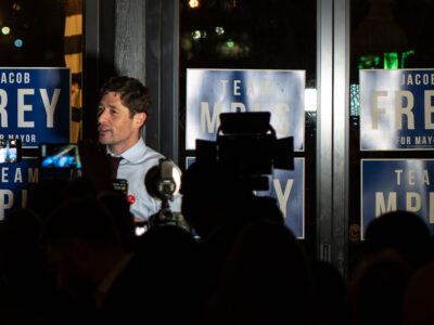 Mayor Jacob Frey speaks on election night
