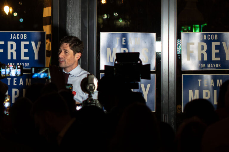 Mayor Jacob Frey Election Night 2025 4 Minneapolis Mayor Jacob Frey at his election party tonight where he stopped short of declaring victory but added "We are going to stand up against Donald Trump on a national level!".This is the 2nd election since the murder of George Floyd.