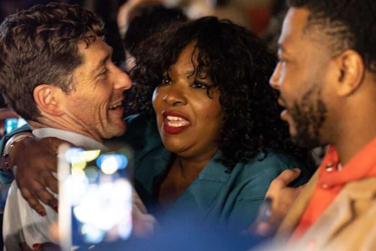 LaTrisha Vetaw and Jacob Frey on Election Night 1 Minneapolis Mayor Jacob Frey embraces City Council Member LaTrisha Vetaw during his 2025 election night gathering, where he stopped short of declaring victory but pledged to “stand up against Donald Trump on a national level.” This marks the city’s second mayoral election since the murder of George Floyd in 2020—a reminder of how Minneapolis remains at the center of national conversations on justice, governance, and reform.