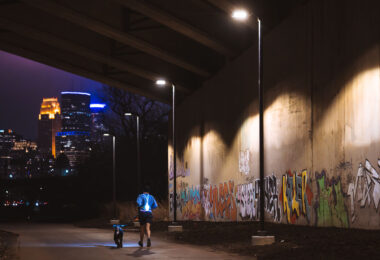After being closed for years during Light Rail train construction, the Cedar Lake Trail is open again with brand new lighting.