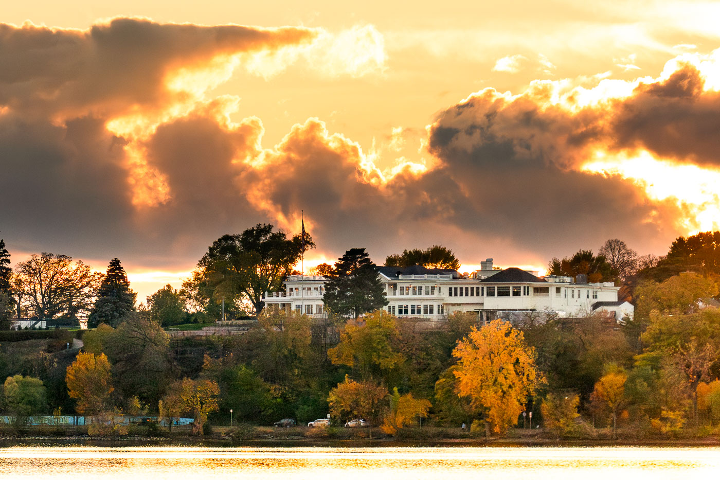 Sunset over the Minikahda Club in Minneapolis