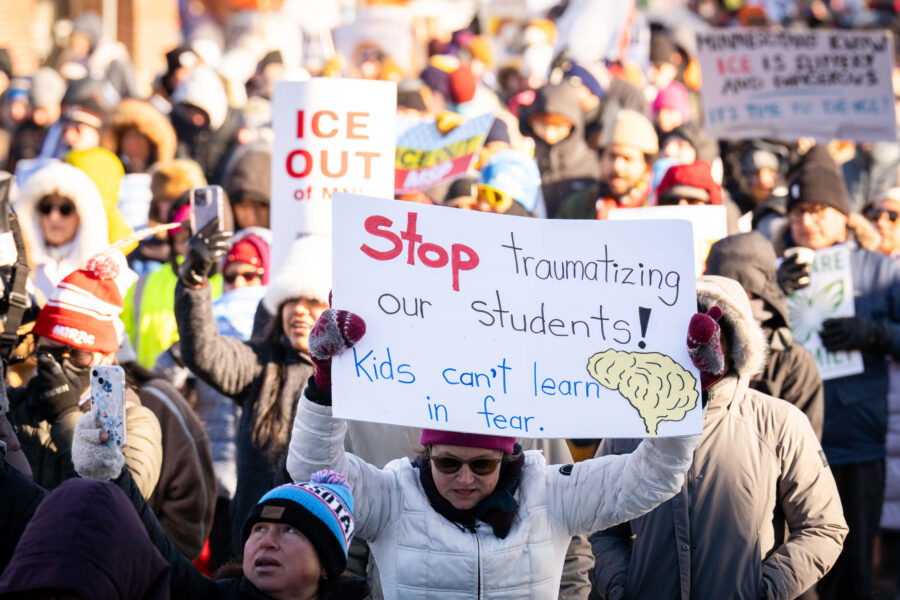 Minneapolis Protest: “Stop traumatizing our students!”