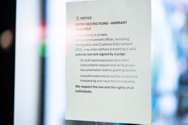 Entry Restriction notice on Karmel Mall in Minneapolis 3 Karmel Mall Entry Restrictions, Minneapolis
