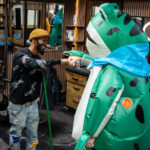 Frog at Karmel Mall 3 On a day with the windchill struggling to reach 0F, thousands marched down Lake Street in South Minneapolis protesting the actions of ICE.
“ICE Out of Minnesota!”
"MINNESOTANS KNOW ICE IS SLIPPERY AND DANGEROUS - IT'S TIME TO DE-ICE!"
"Immigrants are not the problem"
The march began at Latino marketplace Mercado Central at Lake and Bloomington ending at Karmel Mall at Lake and Pillsbury. This follows weeks of racist attacks by the President on the Minneapolis Somali community & politicians.