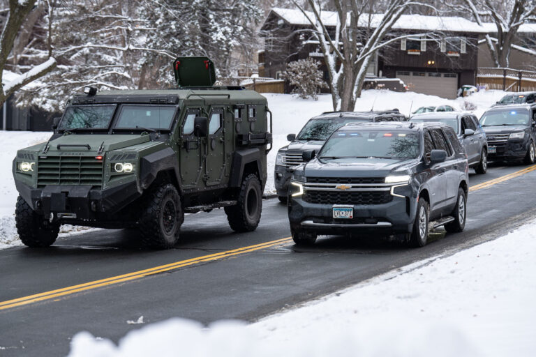 ICE Immigration Operation, Burnsville Minnesota 3 Roshel Senator and a caravan of federal agents in Burnsville, Minnesota.