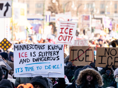 Minneapolis Protest Against ICE in Sub-Zero Temperatures