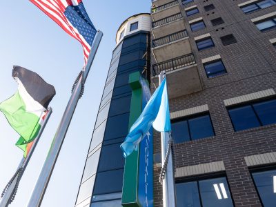 Flags at Karmel Mall, Minneapolis Somali Shopping Center