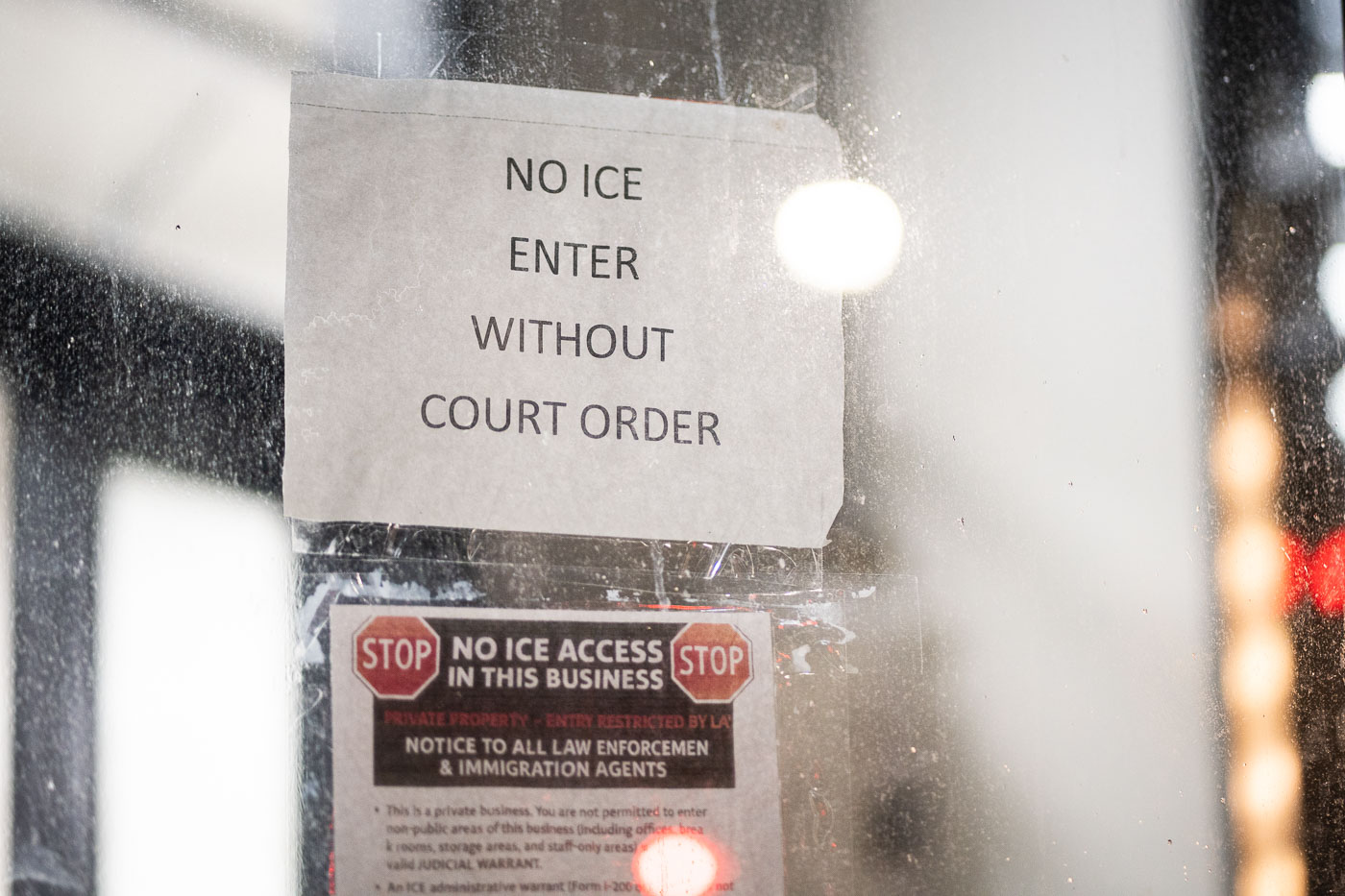 NO ICE signage in Minneapolis