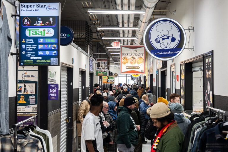 Karmel Mall Shops in Minneapolis 1 On a day with the windchill struggling to reach 0F, thousands marched down Lake Street in South Minneapolis protesting the actions of ICE. “ICE Out of Minnesota!” "MINNESOTANS KNOW ICE IS SLIPPERY AND DANGEROUS - IT'S TIME TO DE-ICE!""Immigrants are not the problem"The march began at Latino marketplace Mercado Central at Lake and Bloomington ending at Karmel Mall at Lake and Pillsbury. This follows weeks of racist attacks by the President on the Minneapolis Somali community & politicians.