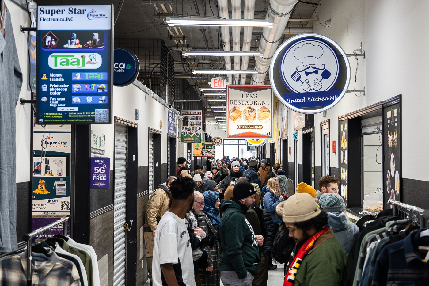 Shopping inside the Karmel Mall in Minneapolis