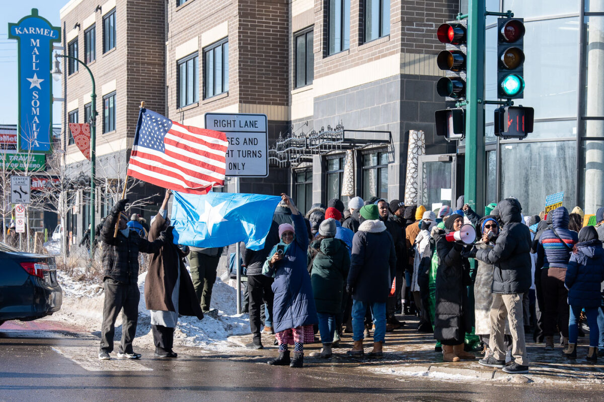 Today, with the windchill struggling to reach 0°F, thousands marched down Lake Street in South Minneapolis protesting the actions of ICE. “ICE Out of Minnesota!” "MINNESOTANS KNOW ICE IS SLIPPERY AND DANGEROUS - IT'S TIME TO DE-ICE!""Immigrants are not the problem"The march began at Latino marketplace Mercado Central at Lake and Bloomington ending at Karmel Mall at Lake and Pillsbury. This follows weeks of racist attacks by the President on the Minneapolis Somali community & politicians.