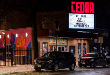 "We love our Somali neighbors" at The Cedar.
