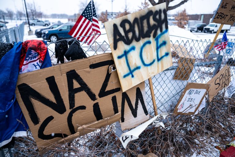 Abolish ICE NAZI Scum Protest Signs in Minnesota
