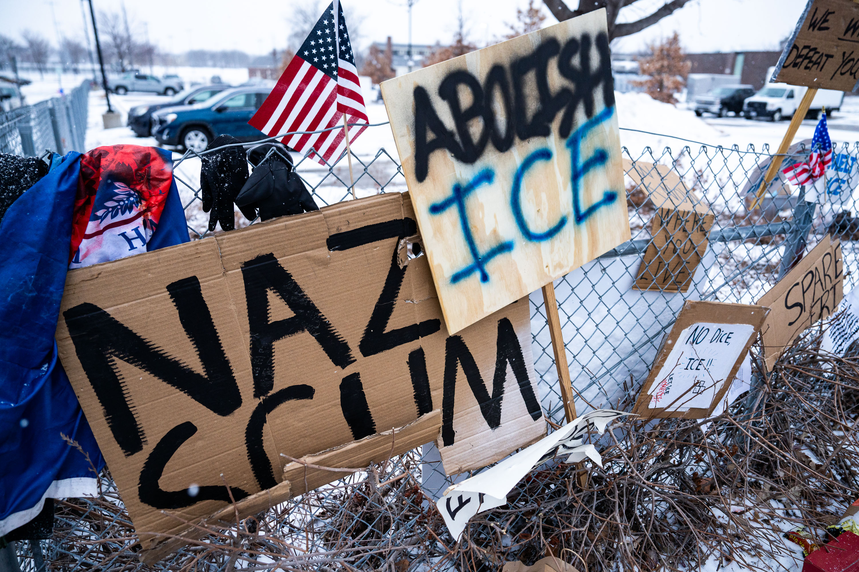 Abolish ICE NAZI Scum Protest Signs in Minnesota