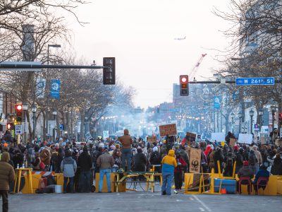 Protest on Nicollet Avenue, Minneapolis, January 24, 2026