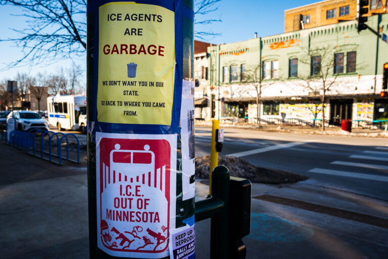 Anti Ice Flyers in Uptown Minneapolis, January 2026 3 Protest flyers on utility poles around Lake Street and Lyndale Ave in South Minneapolis on January 14, 2026.They read:ICE AGENTS ARE GARBAGEWe don’t want you in our state.Go back to where you came from.I.C.E. OUT OF MINNESOTA
