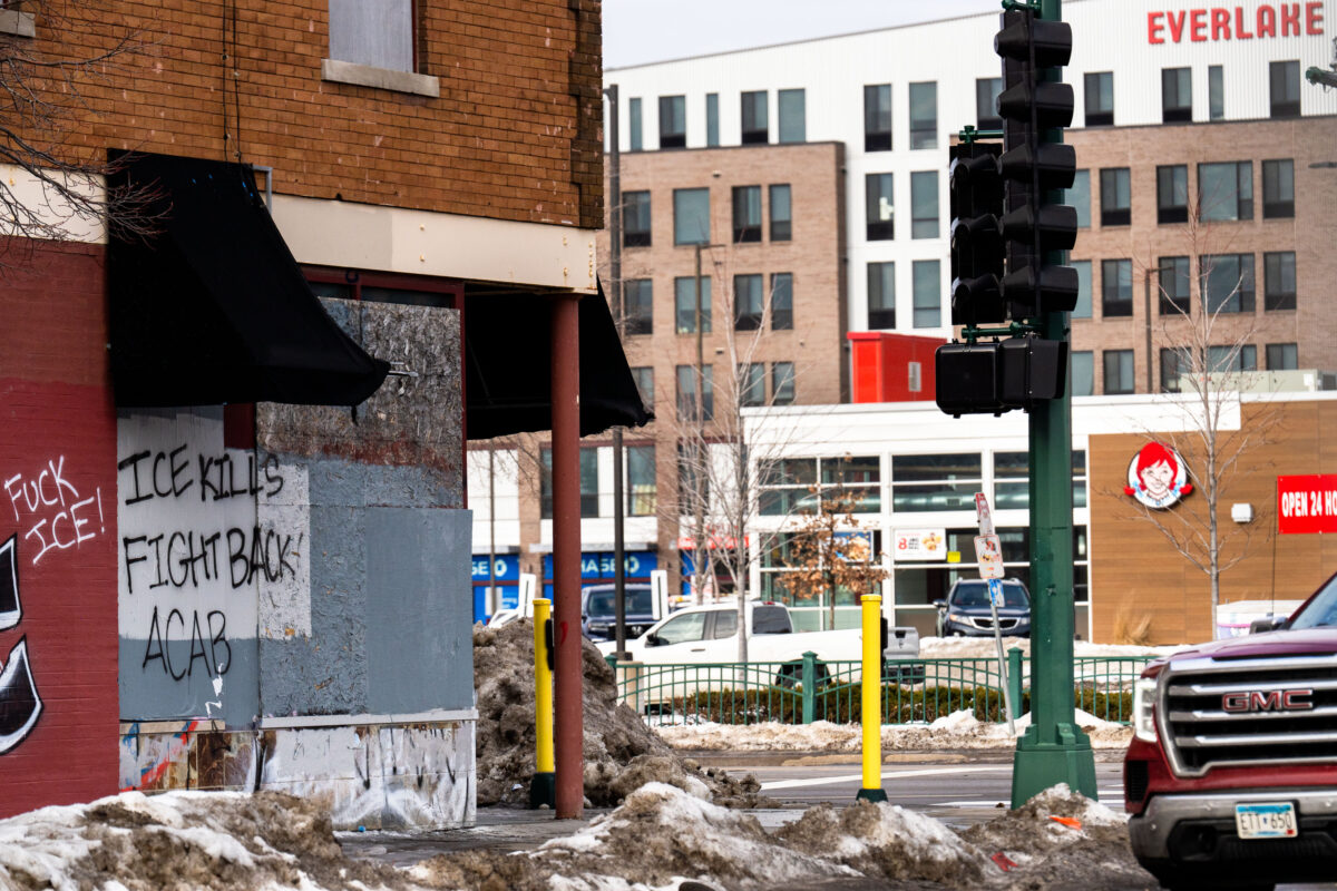 Anti ICE Graffiti in Minneapolis