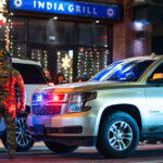 Armed BORTAC officer stands on Lake Street, Minneapolis 2 Last night on Lake Street in Minneapolis where i'm told a couple of ICE agents or ICE contractors were eating at an Indian grill when they were recognized and then called for backup feeling uncomfortable. BORTAC, the Border Patrol high risk tactical unit showed up - walking around holding up canisters of tear gas in the air as whistles blew and horns honked.