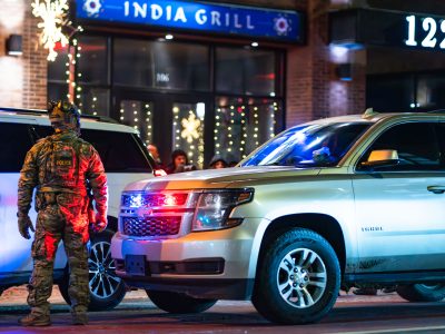 BORTAC Officer Outside India Grill, Uptown Minneapolis