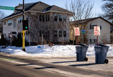 Barricades placed on 10th Ave South while ICE agents drive recklessly through South Minneapolis.