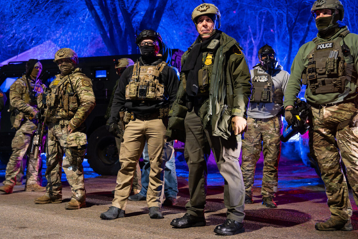 Border Patrol Commander in North Minneapolis following a shooting involving a federal agent on January 14, 2026.