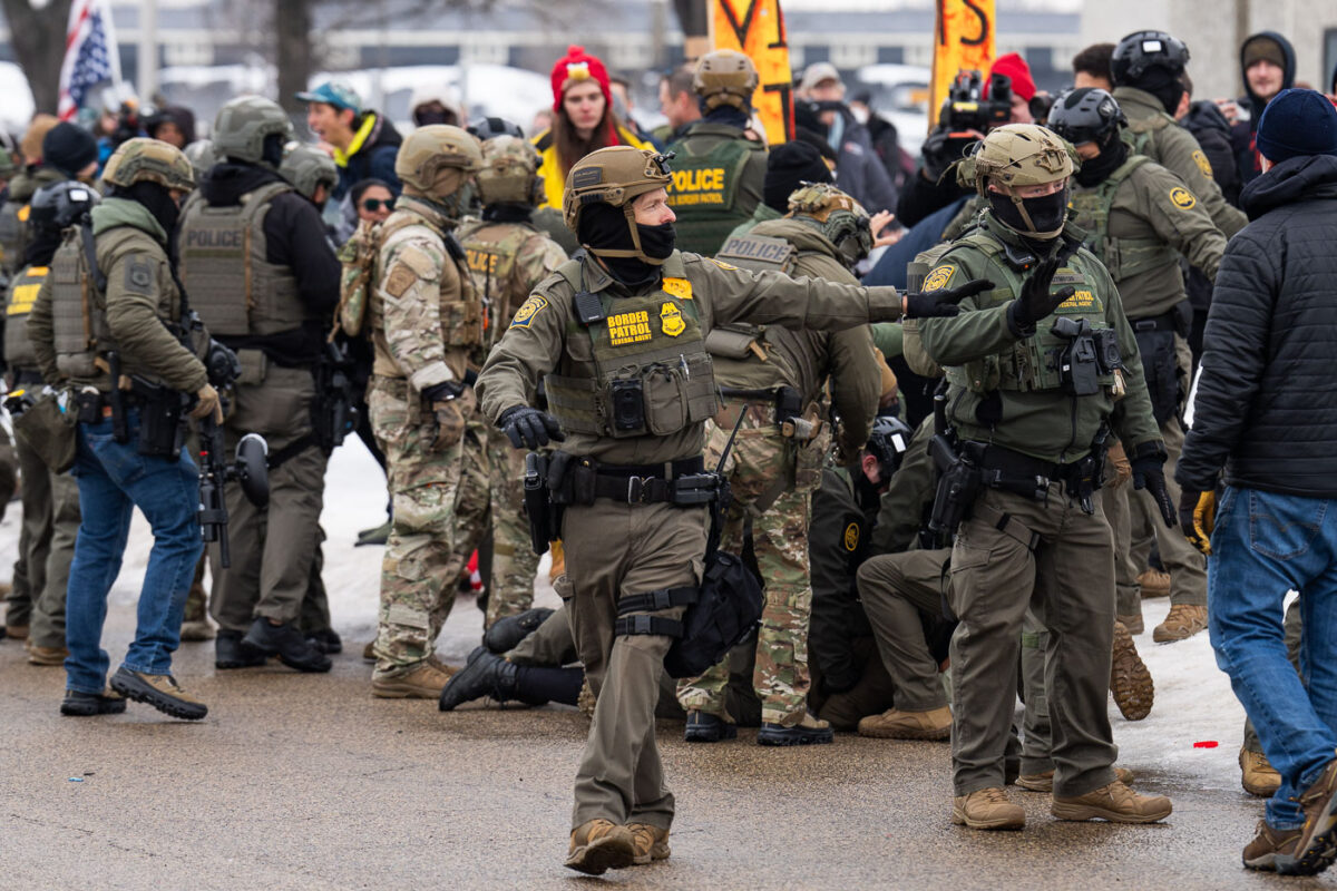 Border Patrol arrests protesters outside the federal building near Minneapolis. This comes a day after Renee Good was killed by an ICE Agent.