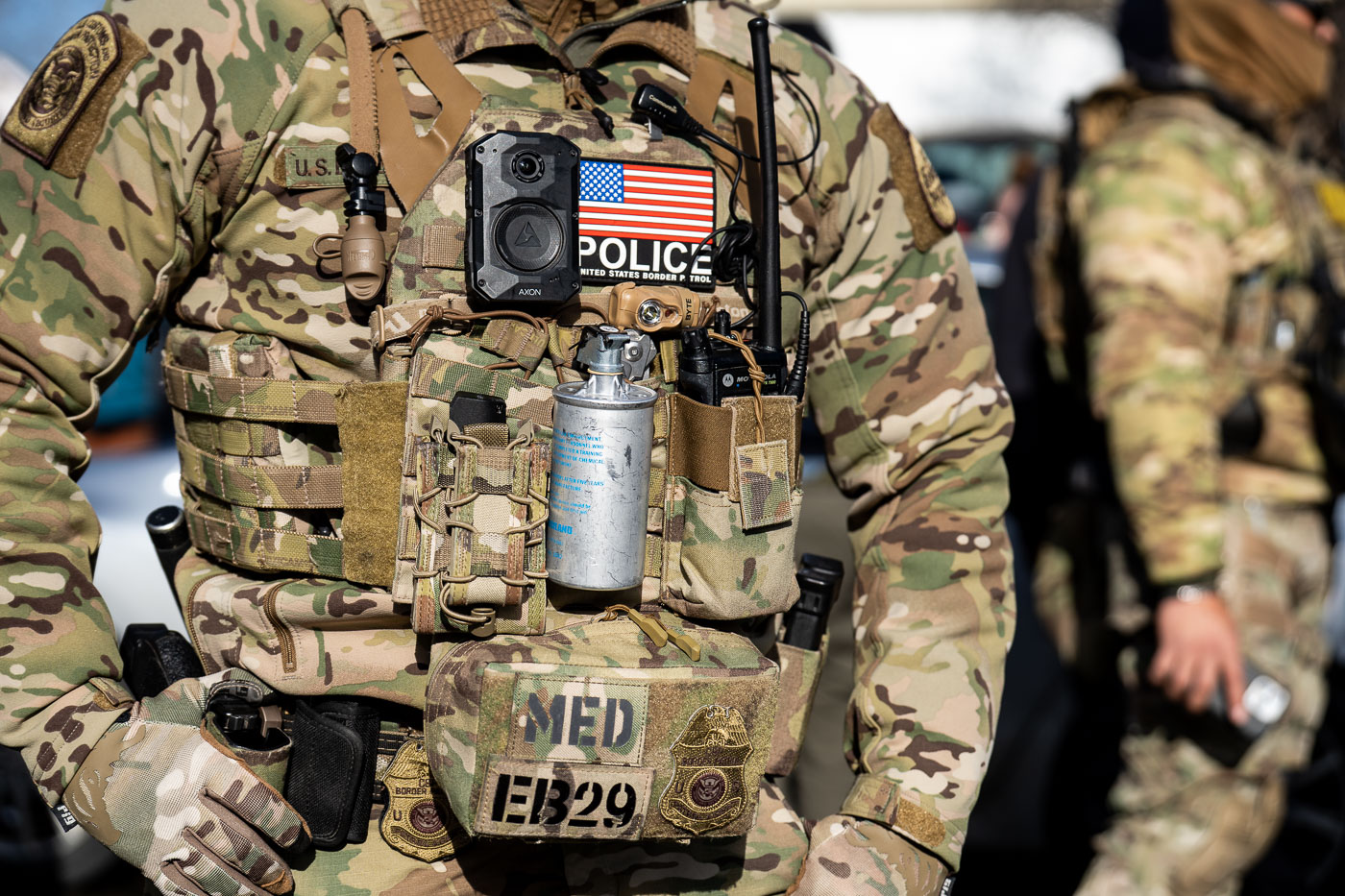Border Patrol Medic with Less Lethal Canister
