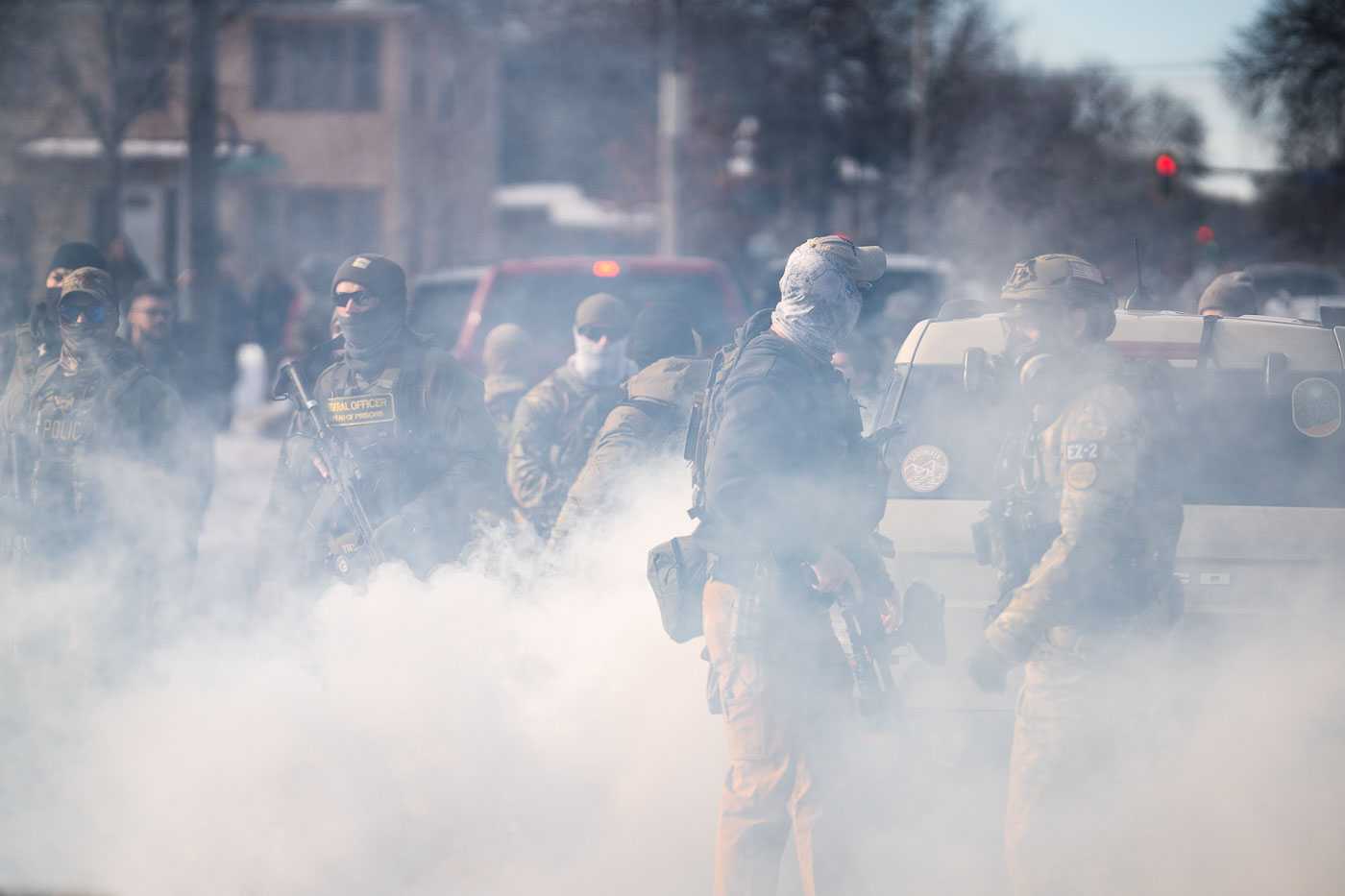 Border Patrol officers shoot tear gas in Minneapolis, 2026