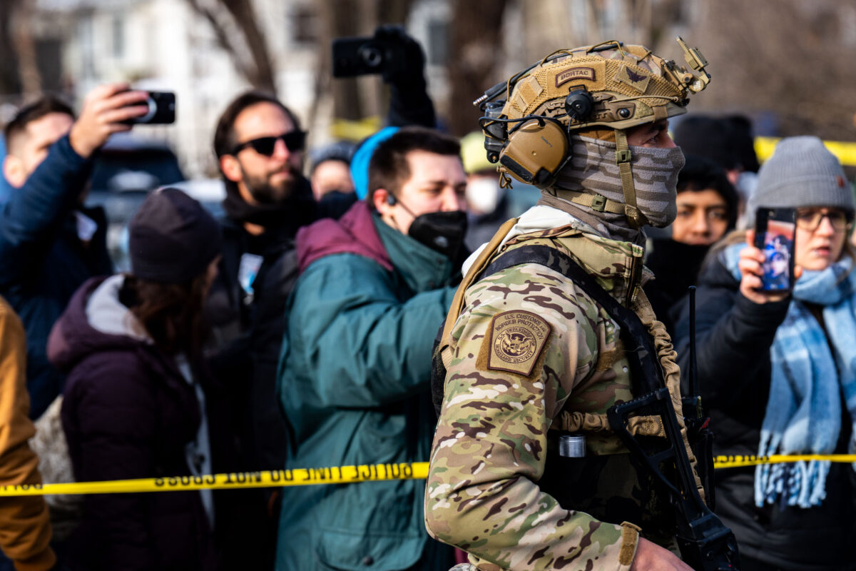 BORTAC officer at the scene of the Renee Good killing