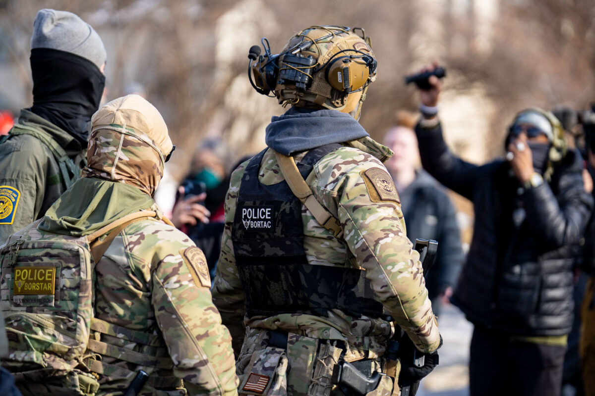 Federal agents ram a man's vehicle and demand identification at Park Avenue and 35th Street in Minneapolis on January 12, 2026. The Latino man says he was let go once they realized he was a US citizen. While doing so, a crowd as well as more officers continued to arrive before releasing tear gas and pepper spraying members of the media and their cameras.Park and 35th Street is 2 blocks away from where ICE agents shot and killed Renee Good on January 7, 2026.