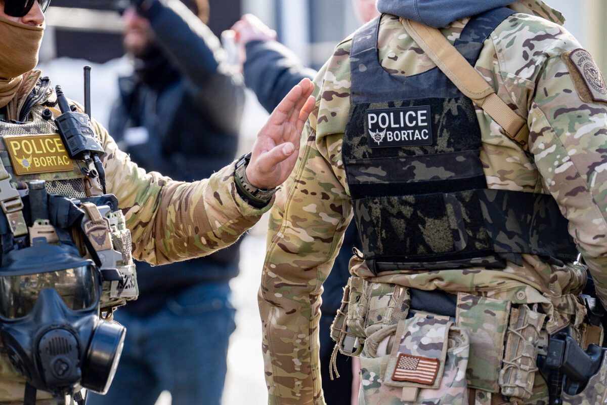 Federal agents ram a man's vehicle and demand identification at Park Avenue and 35th Street in Minneapolis on January 12, 2026. The Latino man says he was let go once they realized he was a US citizen. While doing so, a crowd as well as more officers continued to arrive before releasing tear gas and pepper spraying members of the media and their cameras.Park and 35th Street is 2 blocks away from where ICE agents shot and killed Renee Good on January 7, 2026.