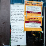 Closing Early, ICE in Minneapolis 1 A sign at a restaurant notifying that it's closing early 2 days after Renee Good was shot and killed by an ICE agent.