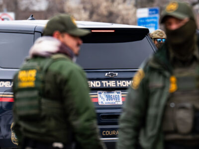 ICE Truck and Agents at Whipple Federal Building, Minneapolis