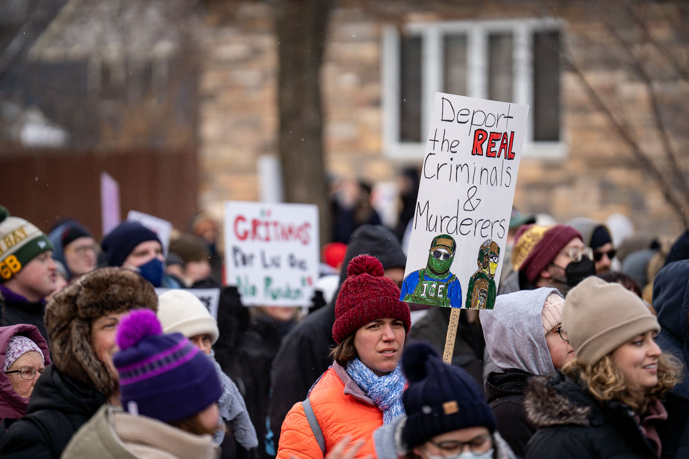 Deport The Real Criminals, Minneapolis ICE Protest