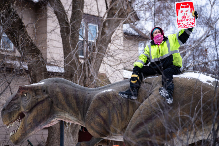 Dinosaurs Against Ice, Minneapolis Protest 1 Thousands march through South Minneapolis tonight protesting the actions of the thousands of ICE agents that have descended upon the city in the last month.