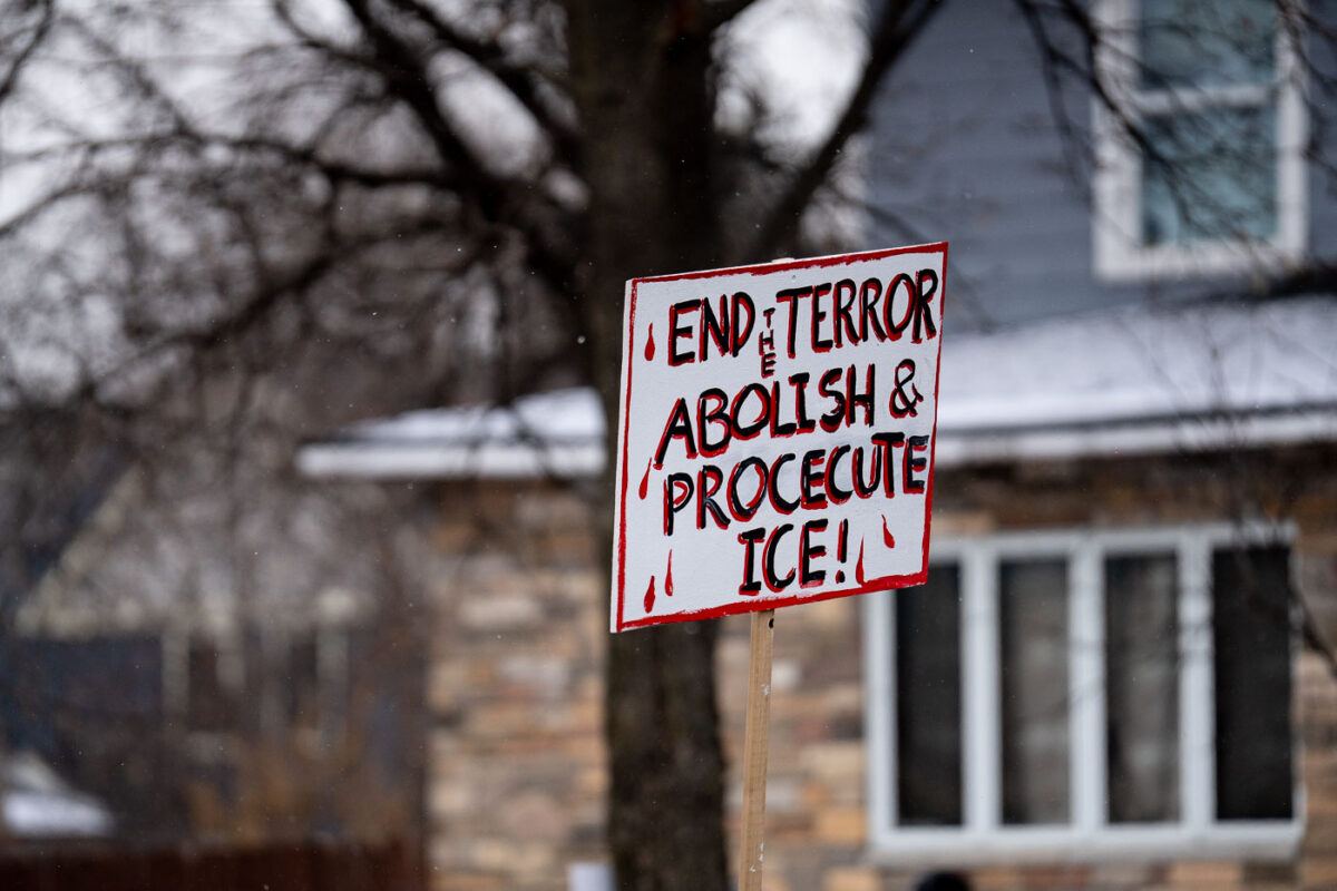 Thousands march through South Minneapolis tonight protesting the actions of the thousands of ICE agents that have descended upon the city in the last month.